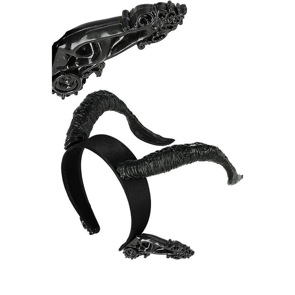 Restyle - Dark Elf Hörner Stirnband - Schwarz